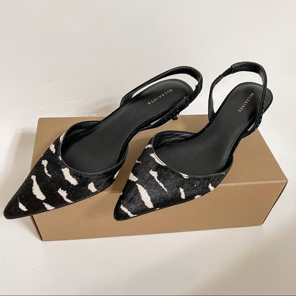 NWT All Saints Mia Pointed Toe Slingback 37 - Picture 5 of 10